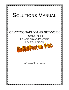 Cryptography & Network Security Solutions Manual