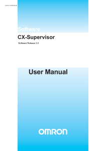 W10E-EN-06 CX-Supervisor User Manual