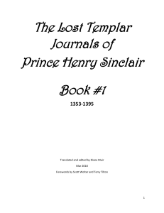 The Lost Templar Journals of Prince Henr