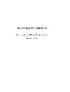 Static Program Analysis
