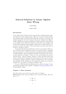 Selected Solutions to Linear Algebra Done Wrong