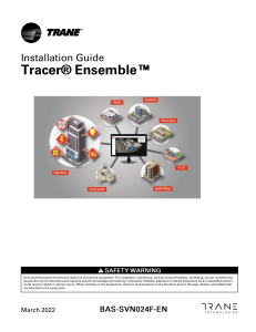 Tracer Ensemble Installation Guide