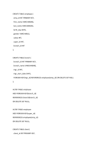 Exapmle in Class Questions Solutions