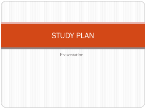 personal statement and study plan