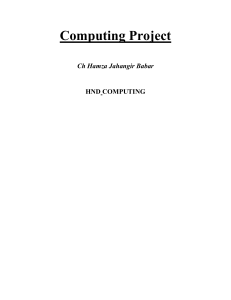 Computing Project