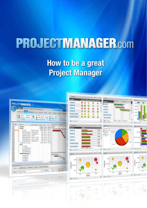 1 How to be a great project manager