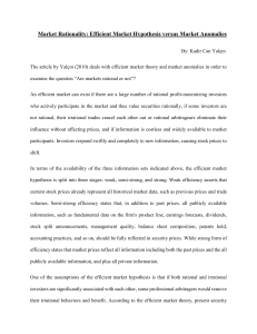 Market Rationality Efficient Market Hypothesis versus Market Anomalies