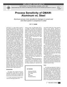 GMAW-Alluminium vs. steel