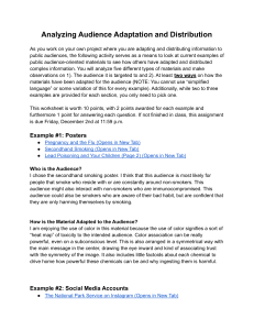 Goodman- Analyzing Audience Adaptation and Distribution Activity