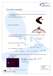 Circular Motion & Gravity Worksheet