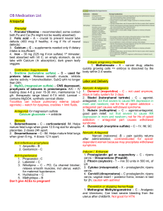 OB Medication List: Pregnancy & Postpartum Drug Guide