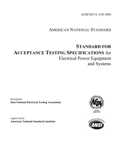 NETA-ANSI 2009 STANDARD   Toque Conexiones Eléctricas
