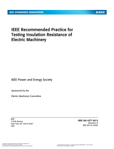 IEEE std 43-2013 Testing Insulation Resistance of Electric Machinery