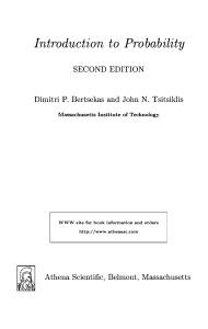 Dimitri P. Bertsekas, John N. Tsitsiklis - Introduction to Probability, 2nd Edition  -Athena Scientific (2008)