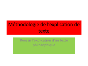 METHODOLOGIE DE L 4XPLICATION DE TEXTE PHILO