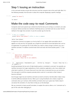 Principles of Programming 1 - Code