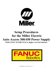 Fanuc R-J3iB V622 Welder calibration