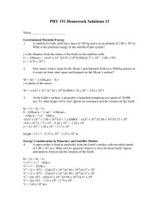 PHY 151 Homework Solutions 13