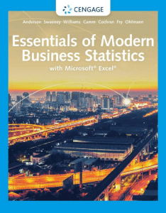 Essentials of Modern Business Statistics Textbook