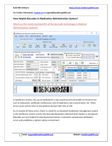 How Helpful Barcodes in Medication Administration System