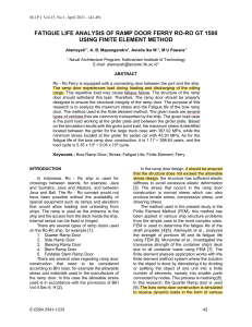 Fatigue Life Analysis of Ferry Ramp Door