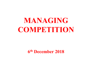 Session 16 - MANAGING COMPETITION