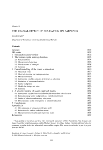 Causal Effect of Education on Earnings 