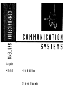 Communication Systems by Simon Haykin, 4th edition