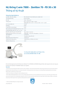 C-arm 7000 Zenition 70 FD 30x30 Technical Specs