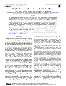 The JPL Planetary and Lunar Ephemerides DE440 and DE441 Park AJ 2021