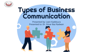 Types of Business Communication