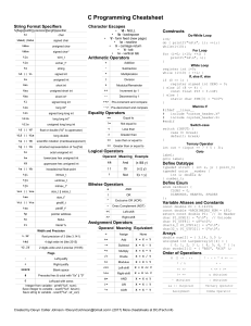 C-Programming Cheatsheet