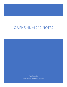 Hum 212- full notes 