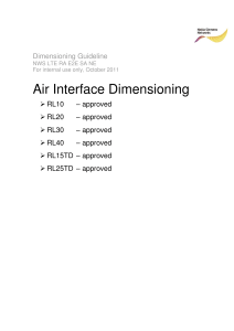 Air Interface Dimensioning