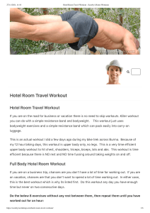 Hotel Room Travel Workout - Scooby's Home Workouts