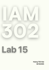 IAM302 - Lab 15