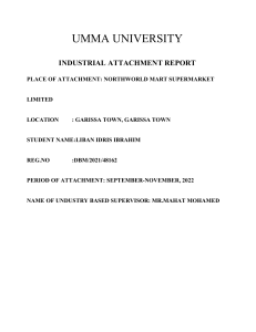 Industrial Attachment Report: Business Management