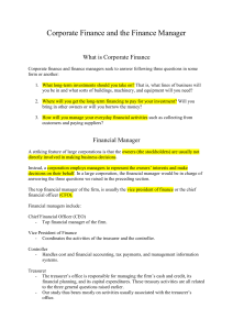 Chapter 1 - Corporate Finance