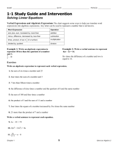 Linear function and linear inequality