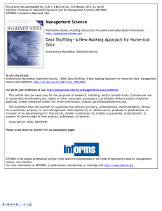(2006) Data Shuffling—A New Masking Approach
