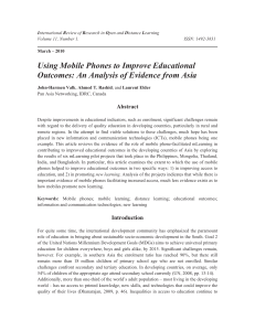 Using Mobile Phones to Improve Educational