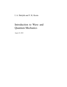 Book Introduction to Quantum Mechanics  for students 