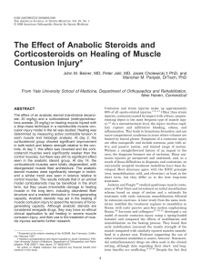 The Effect of Anabolic Steroids and Corticosteroids on Healing of Muscle Contusion Injury (nandrolone)