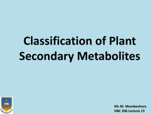(15)206Plant secondary metabolites classification