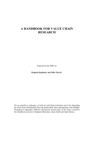 Value chain Handbook RKMM Nov 2001
