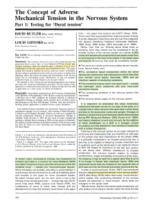 Adverse Mechanical Tension in Nervous System