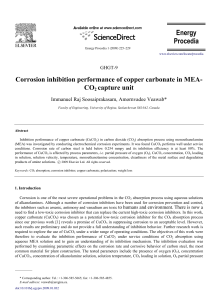 Corrosion inhibition performance of copper carbona