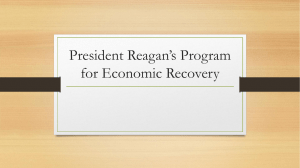 President Reagan’s Program for Economic Recovery