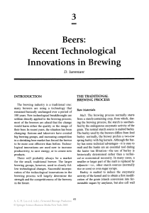 beers recent technological innovations in brewinfg
