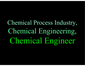 Chemical Process Industry, Chemical Engineering, and Chemical Engineer
